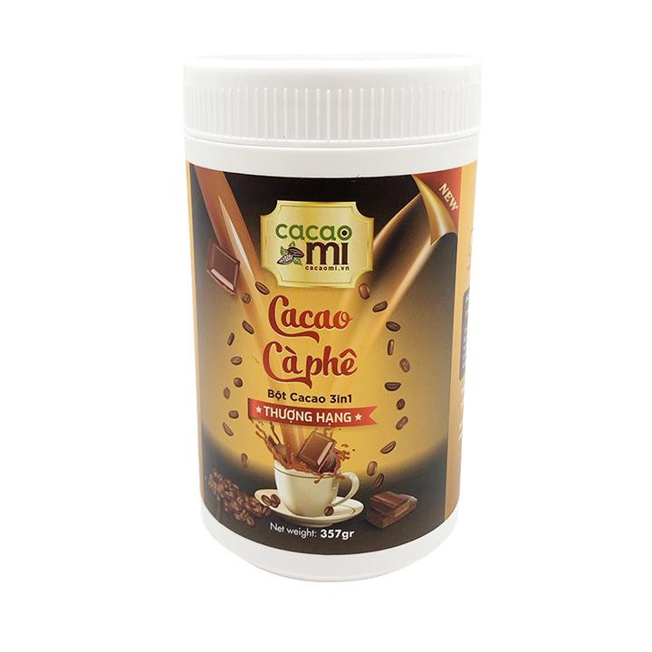 Bột cacao cà phê nguyên chất cao cấp CacaoMi hũ 357gr