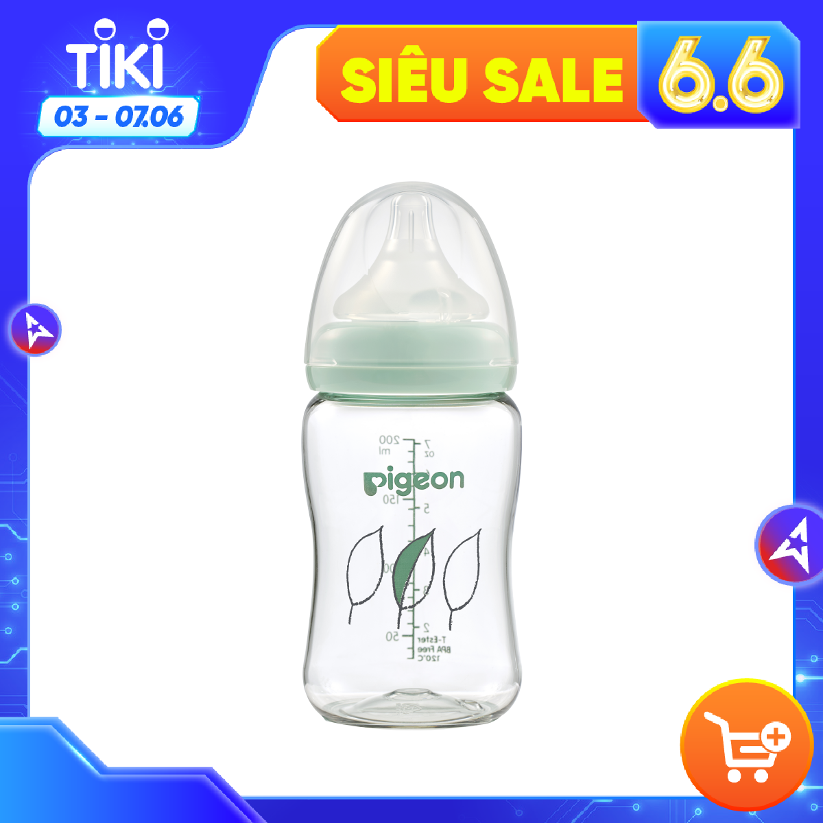 Bình sữa Pigeon T-Ester Plus – Chiếc lá