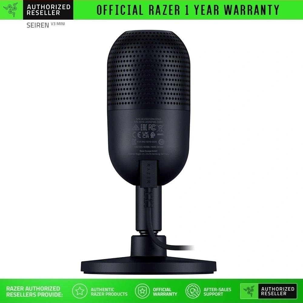 Thiết bị thu âm Razer Seiren V3 Mini - Ultra-Compact USB Microphone_Mới, hàng chính hãng