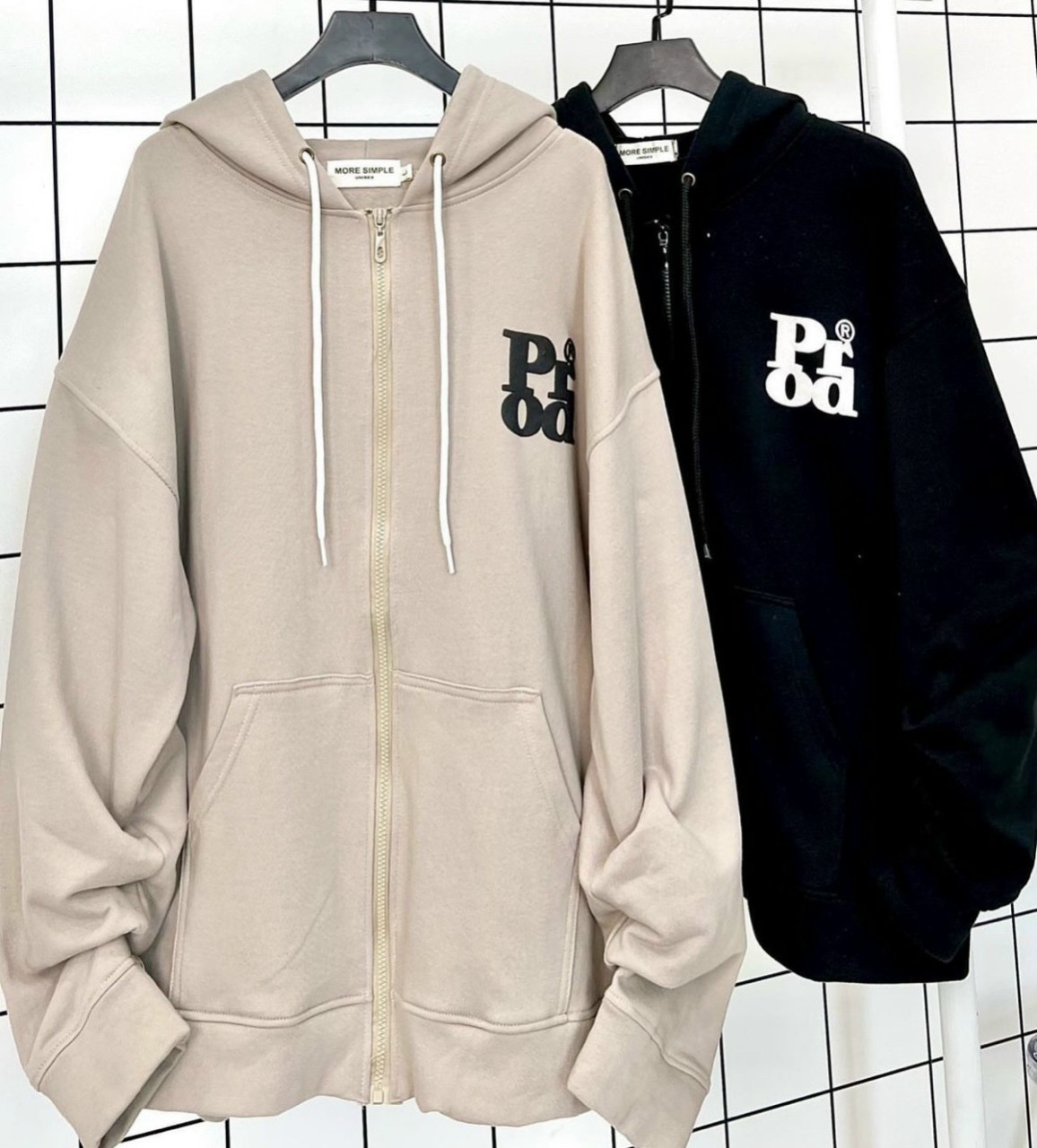 Áo khoác nỉ Logo Prod chất liệu: 2 chất Form to rộng, khoá kéo, Áo Khoác Hoodie Zip Jacket PROD MAKER ORIGINAL Dây Kéo Form Rộng Nam Nữ Vải Nỉ Bông Ulzzang (Ảnh thật/ Có sẵn)