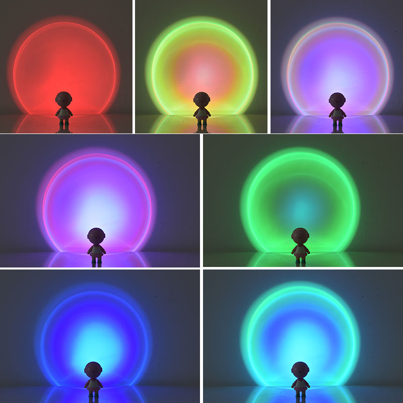 Đèn hoàng hôn - Đèn led sunset 7 màu đèn quay Tik Tok-Kiểm soát cảm ứng Để chụp ảnh và quay video