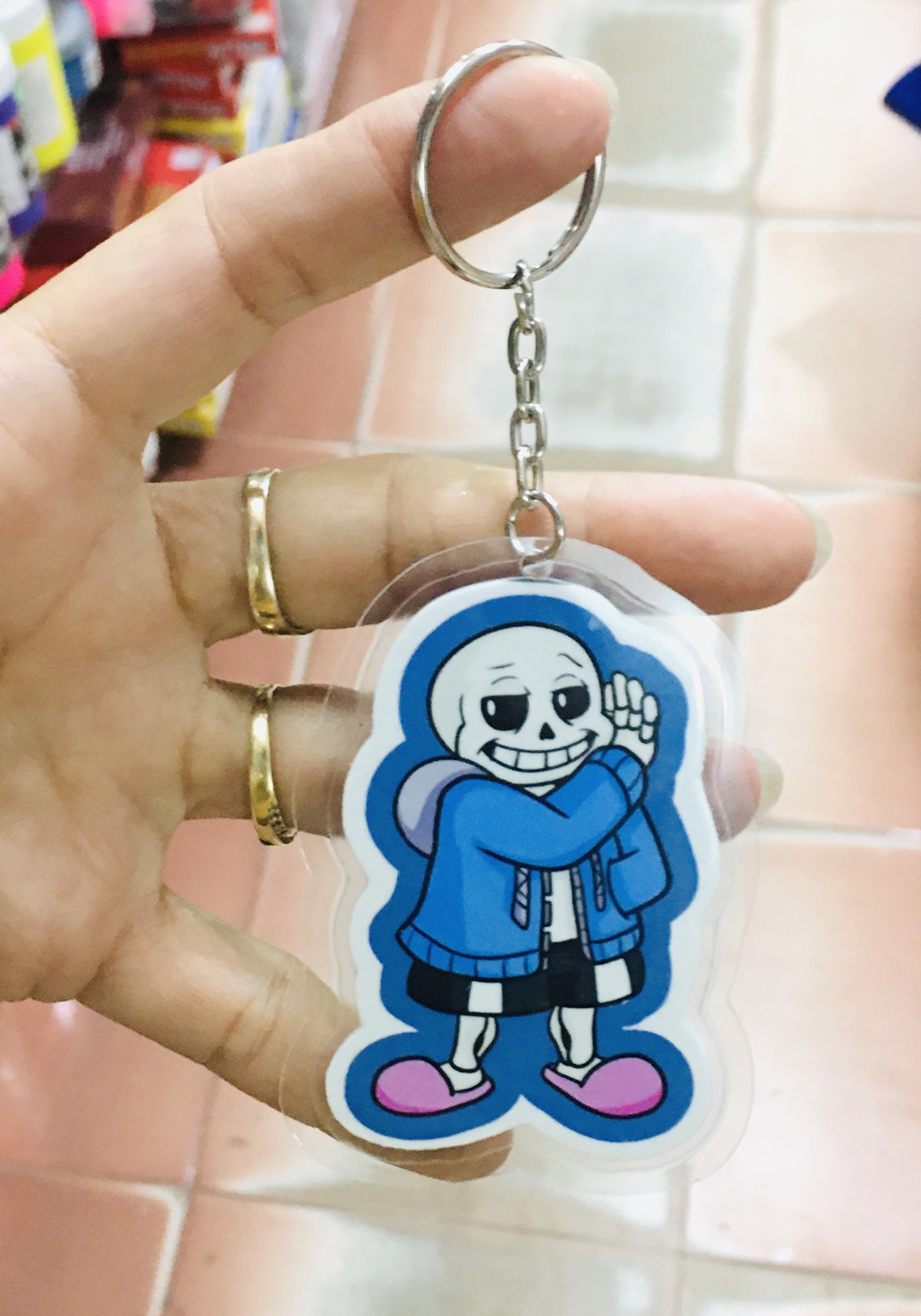 Set 5 Móc khóa cắt tỉa Sans Undertale khác nhau gửi ngẫu nhiên