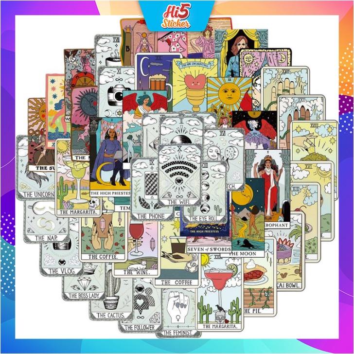 Sticker Hình Dán Trang Trí Thế Giới Bài Tarot ms#221