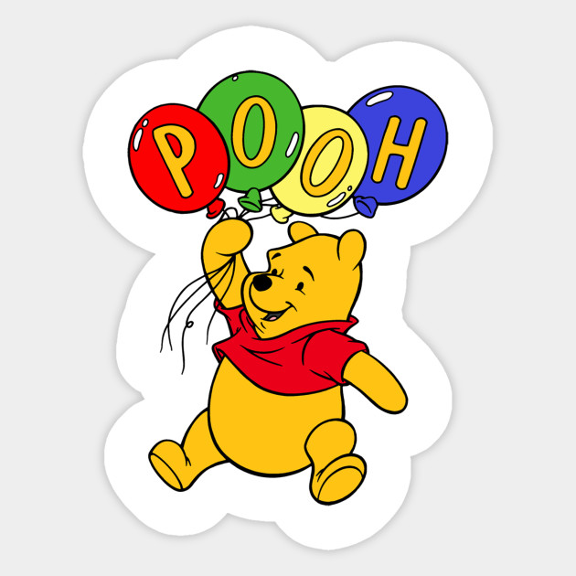 Set 60 Sticker gấu Pooh ảnh decal hình dán ép lụa