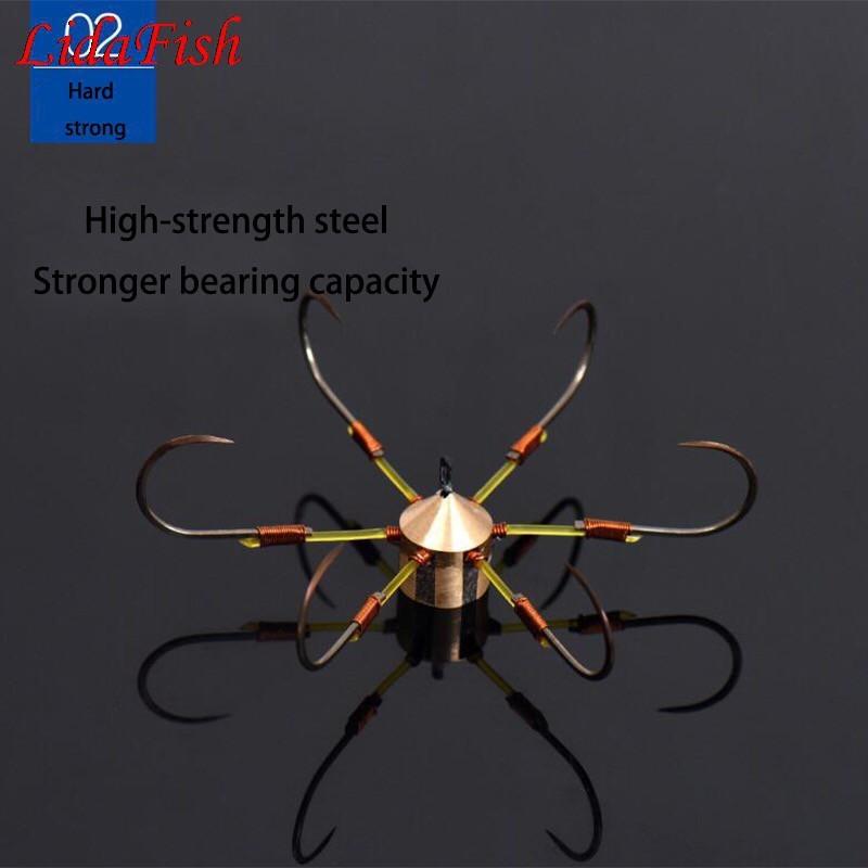 Lưỡi câu lục chân đồng vàng đẹp, lưỡi chuẩn, thép tốt fsales
