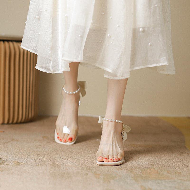 Giày cưới sandal tiệc cưới bán chạy nhất 2023 hàng quảng châu đẹp da mềm