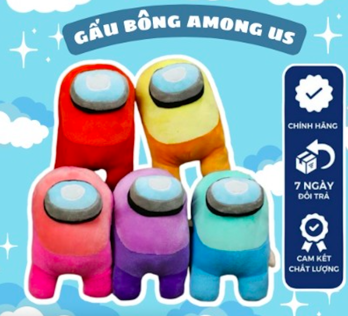 Gấu Bông AMONG US Dễ Thương Lông Mịn Đẹp