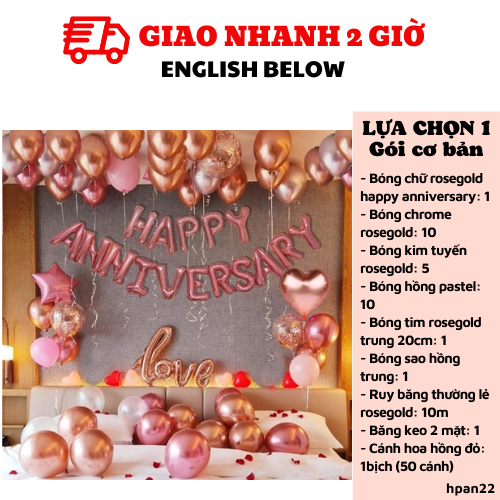 Bộ bong bóng trang trí tiệc kỷ niệm Happy Anniversary hpan22