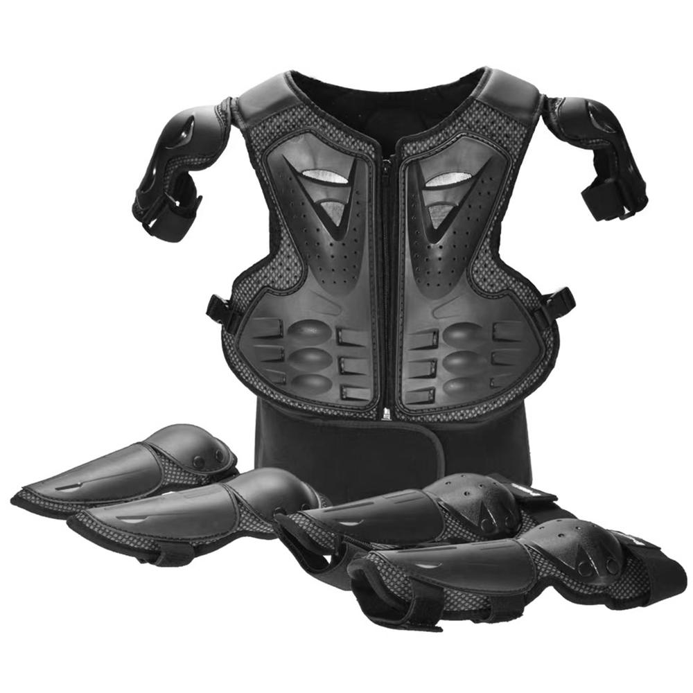 Set Áo Giáp Và 4 Đai Bảo Vệ Đầu Gối Khuỷu Tay Cho Trẻ Em Chơi Trượt Tuyết Xe Đạp Trượt Tuyết