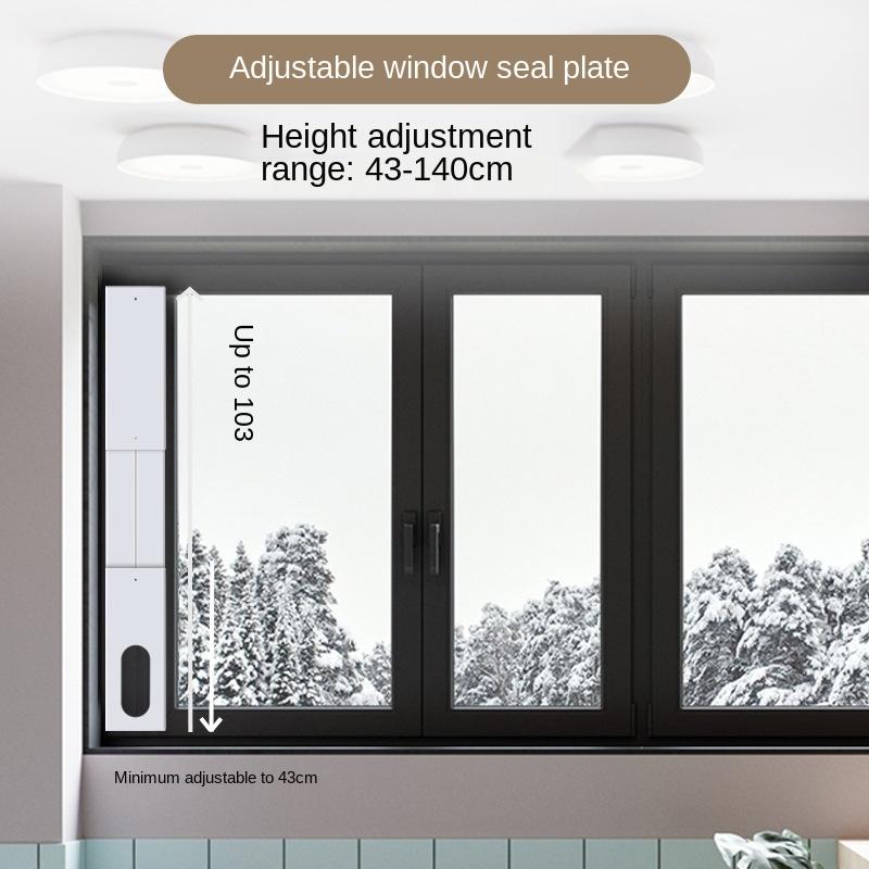 4pcs/set Portable Air Conditioner Window Kit with Coupler Window Seal Panel for AC Unit Slide Plate Balcony Sliding Door Seal Plate 43-140cm