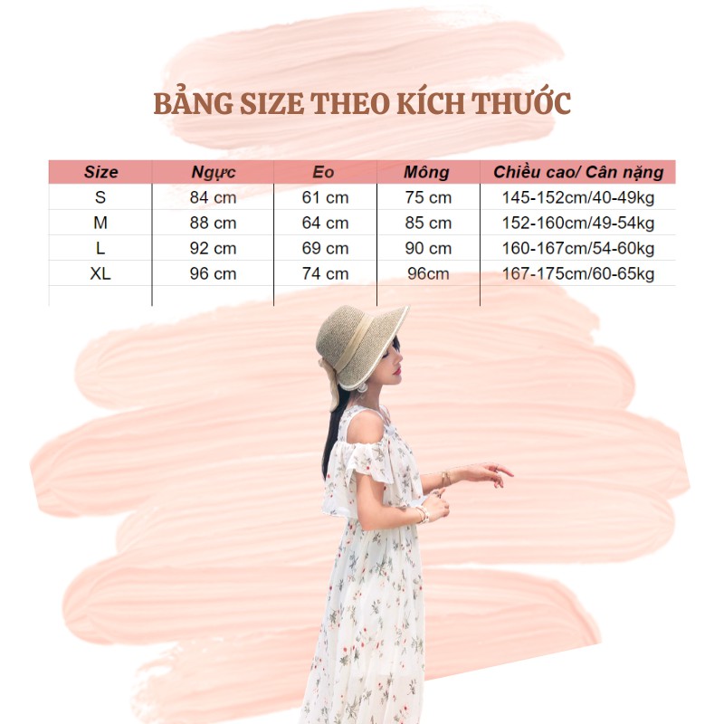 Đầm Đi Biển, Váy Đi Biển, Váy Maxi Đi Biển, Đầm Nữ Maxi Đi Biển, Đầm Hoa Nhí Trắng 2 Tầng Tà Xoè Rộng Phong Cách Trẻ Trung - OQA054 - Ope Store