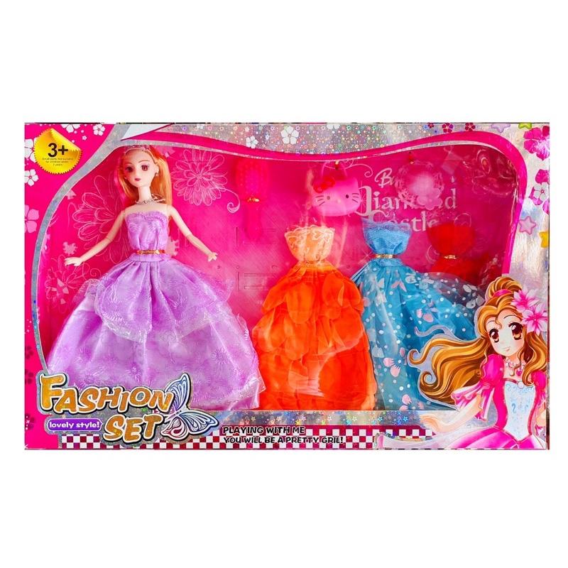 BÚP BÊ 3 ÁO ĐẦM VÀ PHỤ KIỆN - không hộp giấy