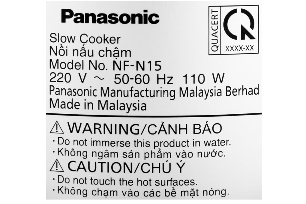 Nồi Nấu Chậm Ninh Hầm Đa Năng Panasonic 1.5 Lít NF-N15SRA - Lòng nồi gốm - Đa chức năng- Tiết kiệm điện - Hàng Chính Hãng