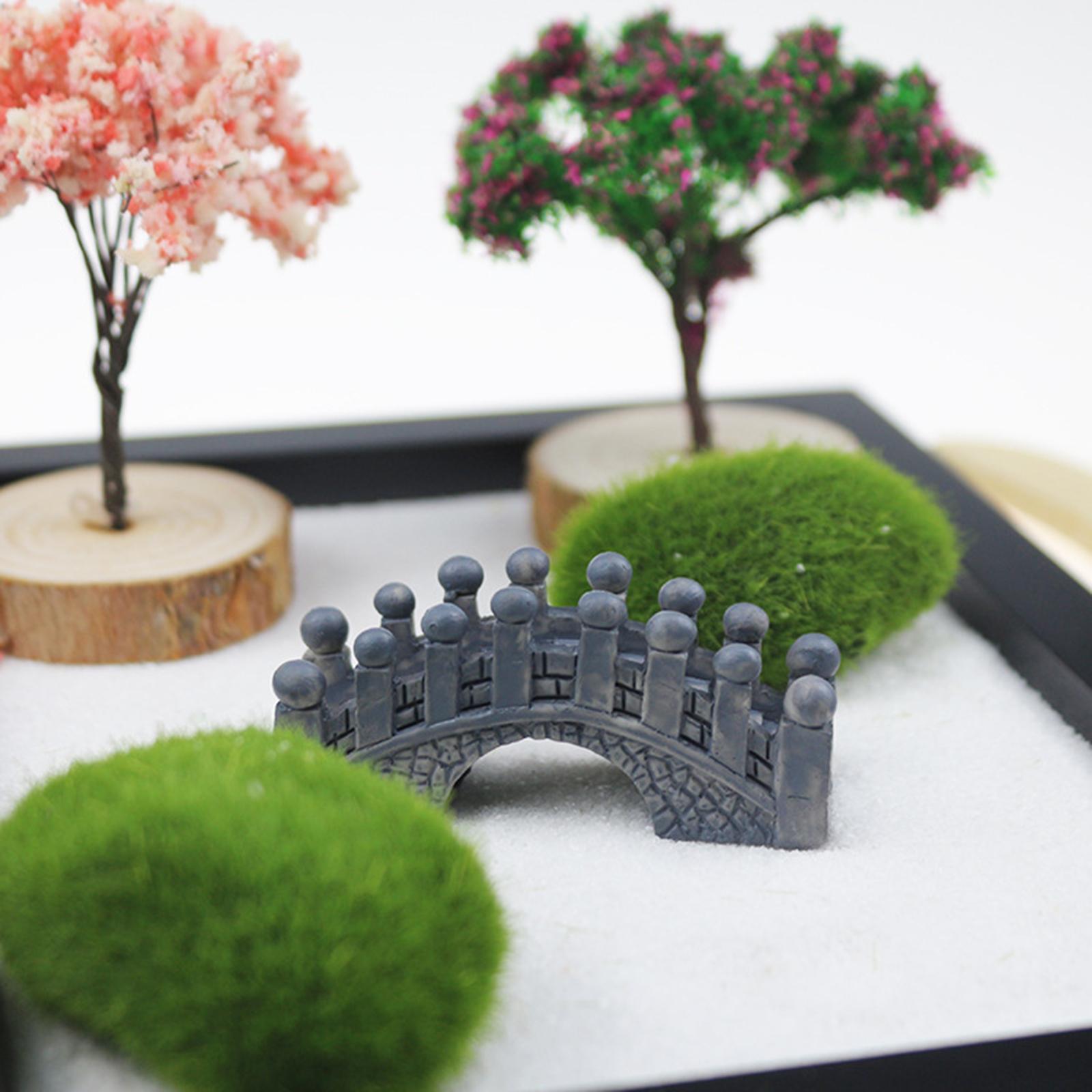 Mini Zen Garden Feng Shui Sand Tray Tree Buddha Statues Stress Relief Home