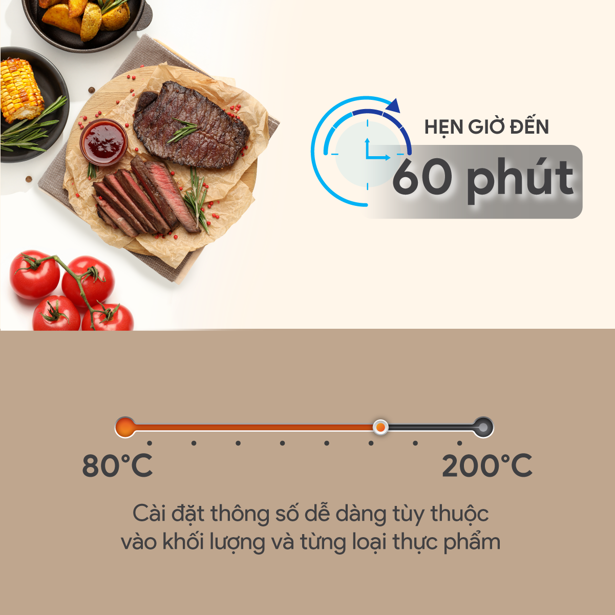 Nồi Chiên Không Dầu BlueStone AFB-5853 7 Lít 1500W - Hàng Chính Hãng