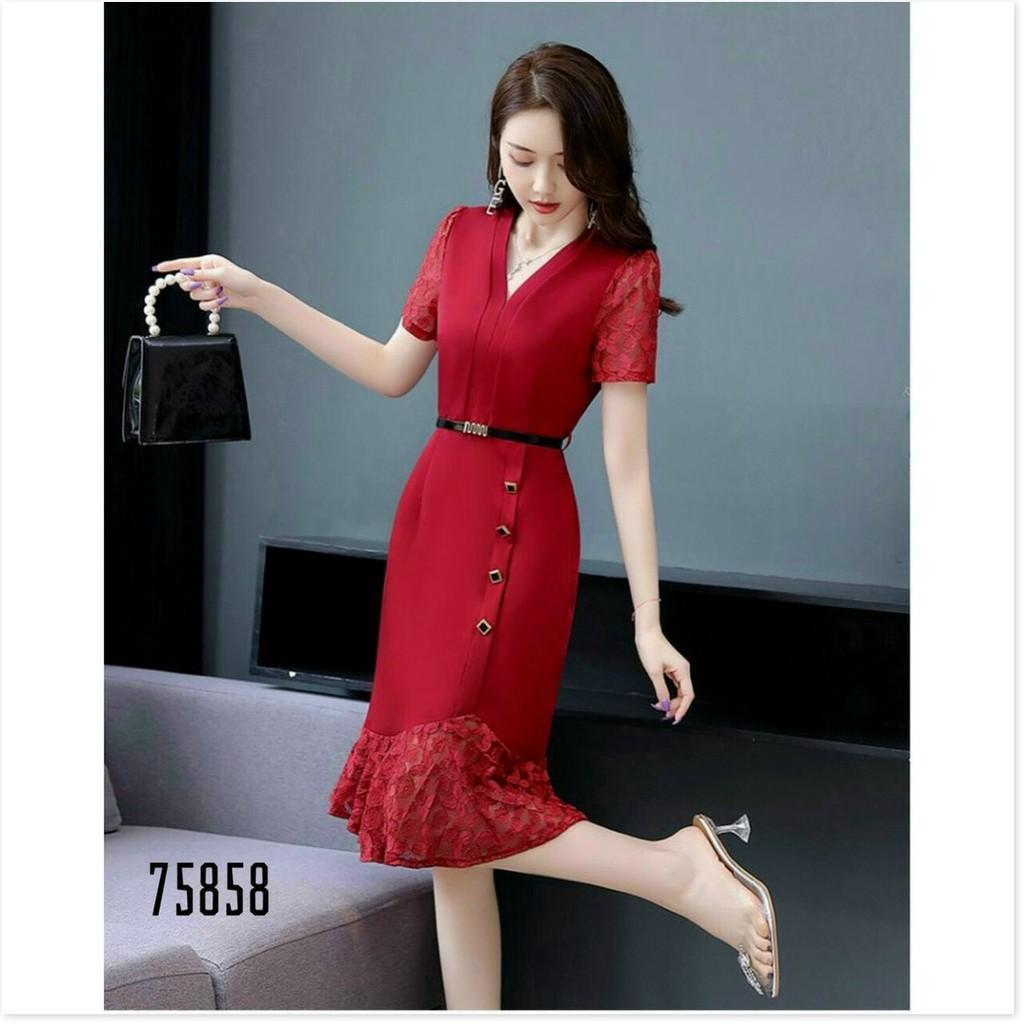ĐẦM UMI TAY NGẮN,CỔ V,HỌA TIẾT TRƠN NHƯNG VÔ CÙNG SANG TRỌNG THỜI TRANG LANO STORE 99
