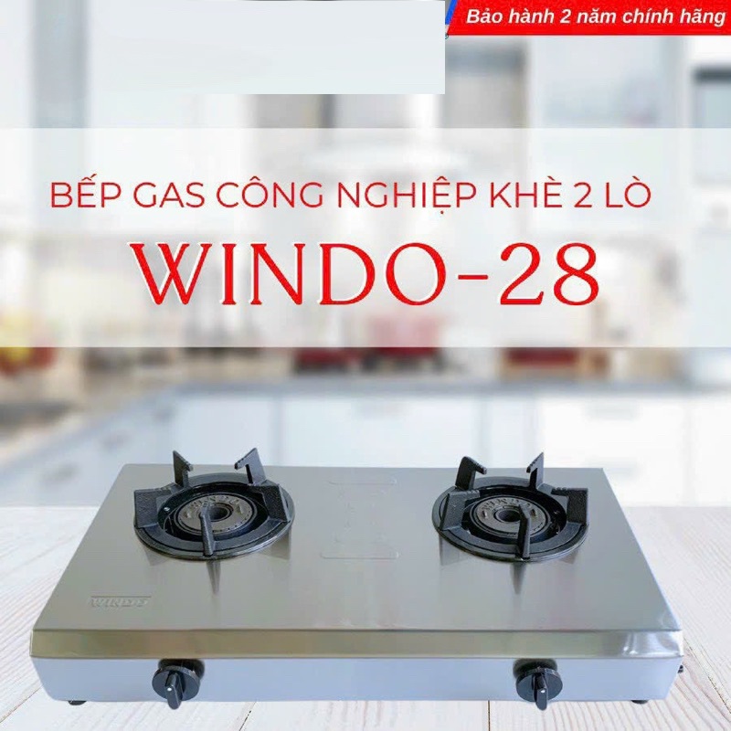 Bếp Khè Đôi WINDO 2 Lò bán Công Nghiệp Áp Cao - Hàng Chính Hãng