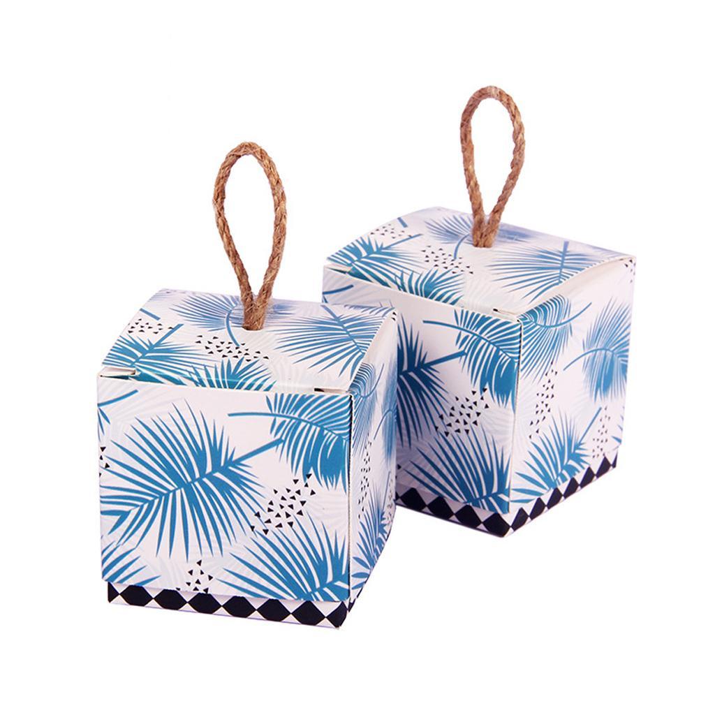 12x Hawaiian Palm Leaves Boxes Candy Chocolate Box Wedding Gifts Favors