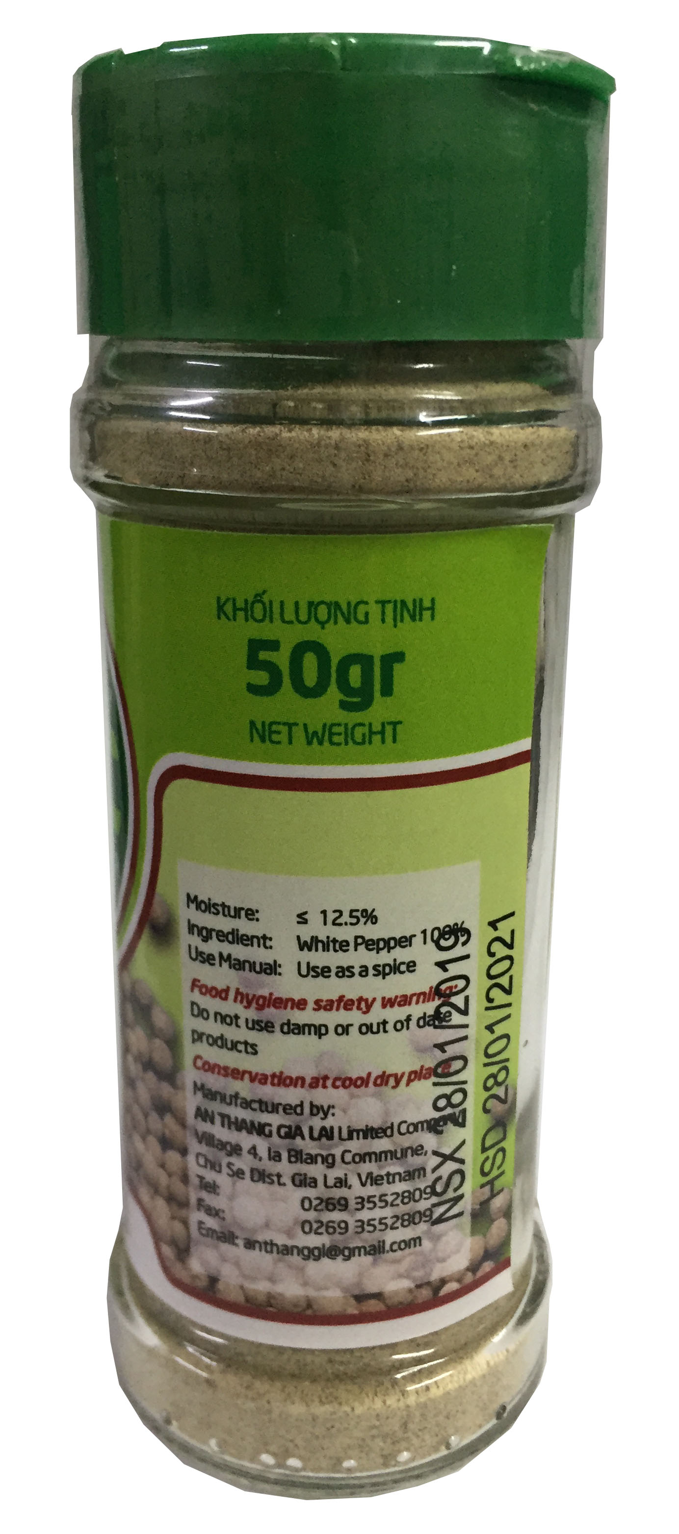 Tiêu trắng xay ATC chai 50g