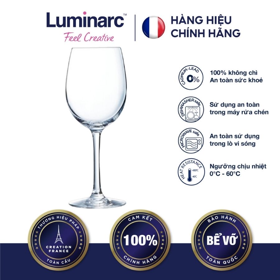 Bộ 4 Ly Rượu Vang Thuỷ Tinh Luminarc World Wine 350ml - LUWOE5979