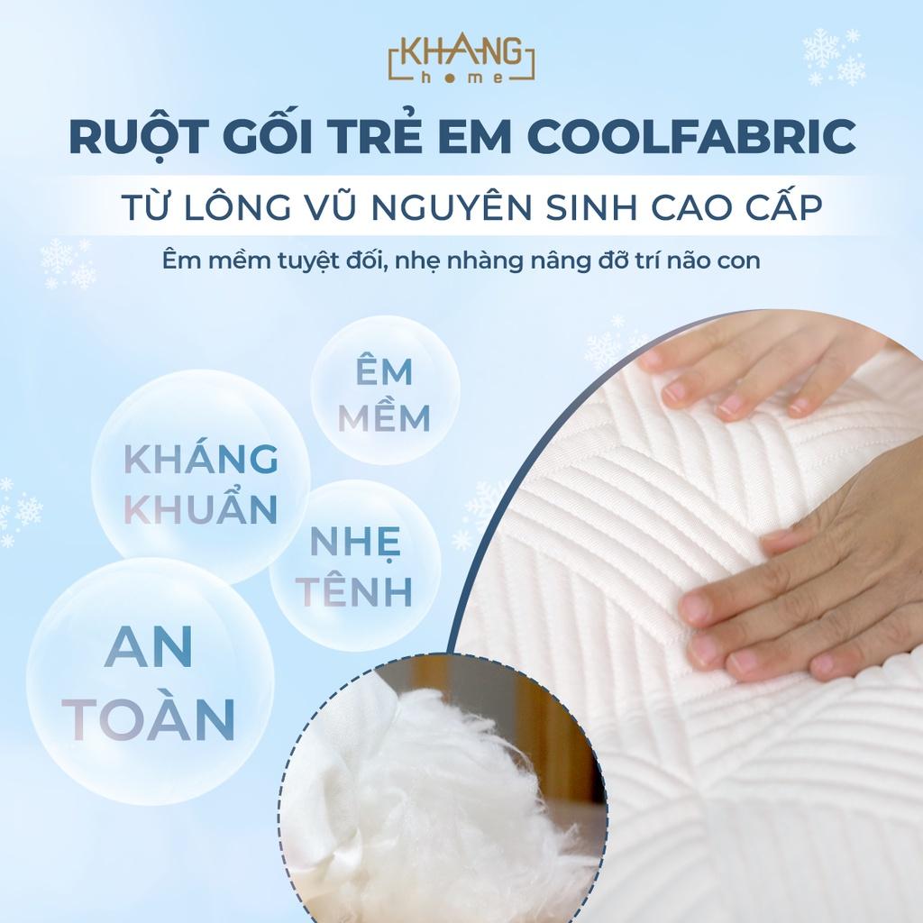 Gối Nằm Cho Trẻ Sơ Sinh CoolFabric Khang Home-Công Nghệ Vải Mát Tản Nhiệt Nhanh, Mát Dịu Tức Thì 20x30cm