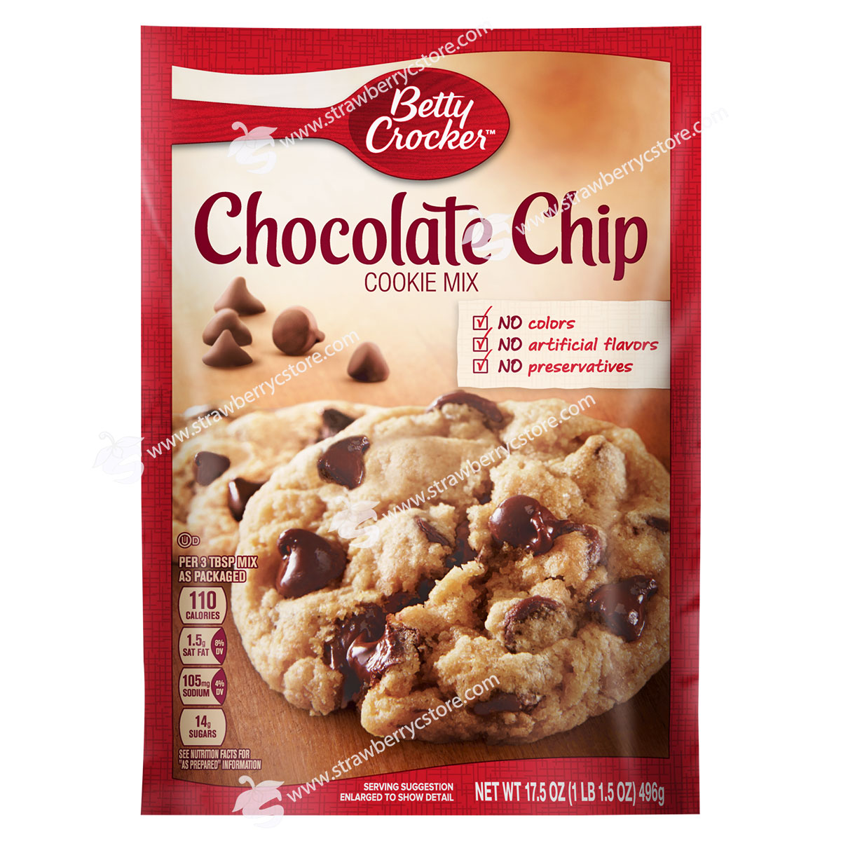 Bột Làm Bánh Cookie Pha Sẵn Betty Crocker Chocolate Chip Cookie Mix (Gói 496gr, 17.5 Oz.) - USA