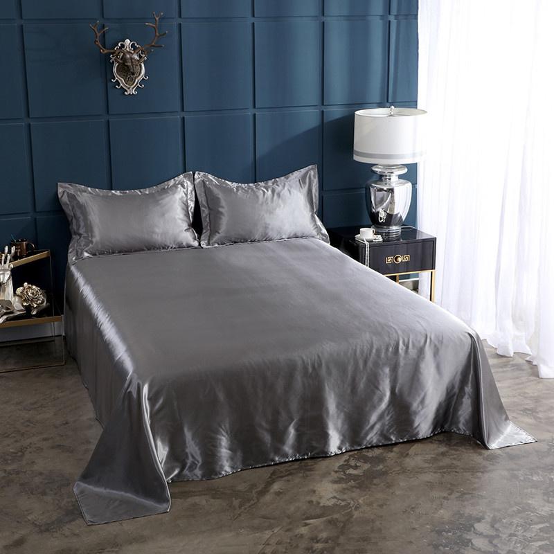 Cao Cấp Satin Thi Đua Lụa Giường Bộ Vỏ Gối Cao Cấp Nhà Nữ Hoàng Kích Thước Giường Bộ Mềm Mịn Bedsheets bedsheet