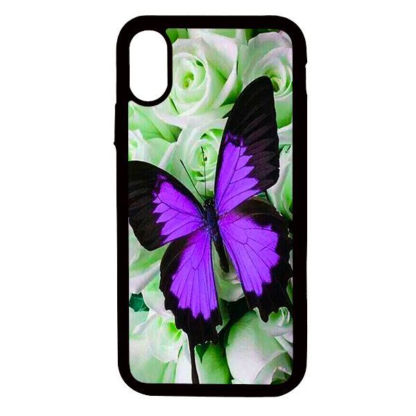 Ốp lưng cho điện thoại Iphone X Bướm tím - Hàng chính hãng