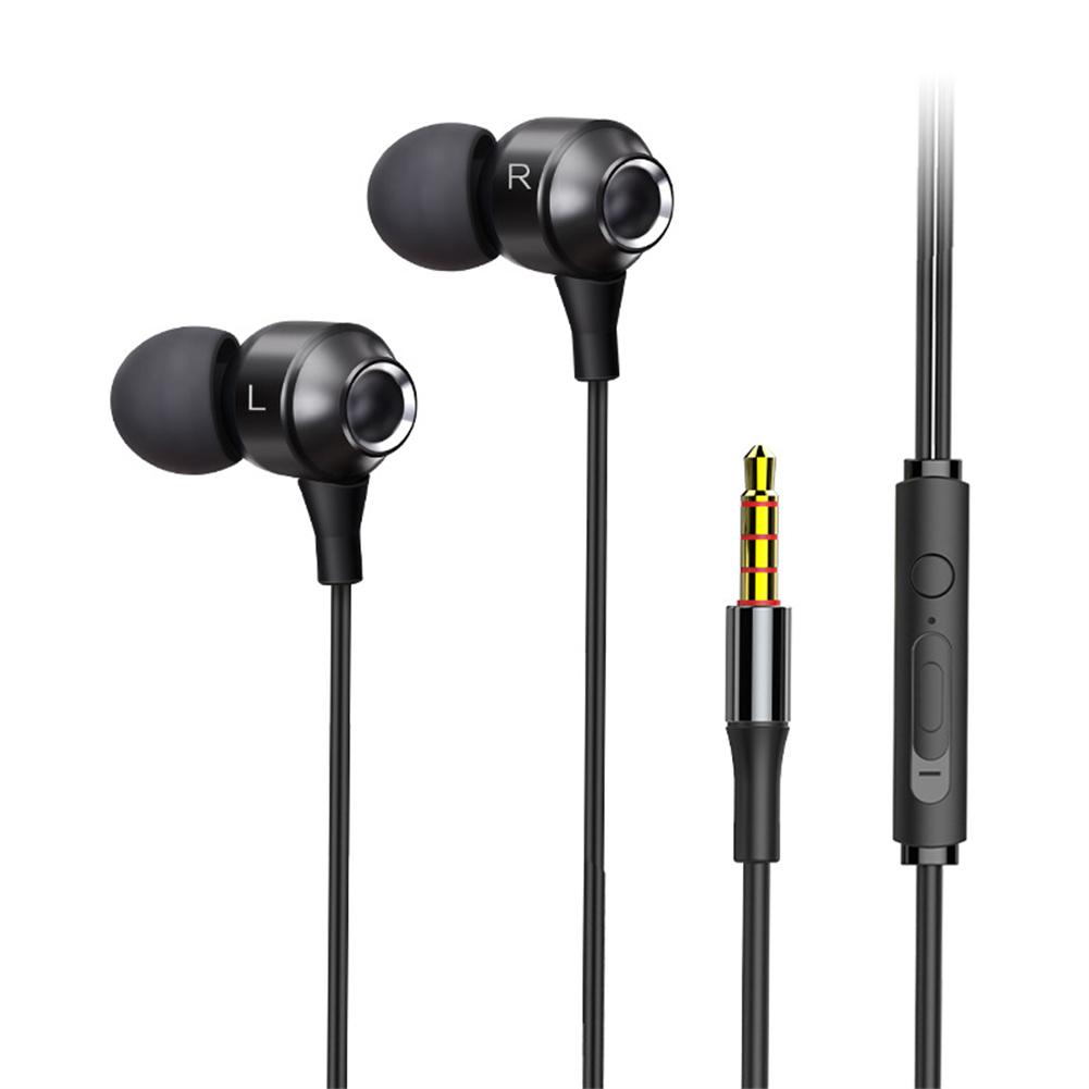 3.5mm Wired Earphones 6d Stereo Music Bass Headphones With Microphone In-ear Universal Mobile Computer Headset For Xiaomi Phones