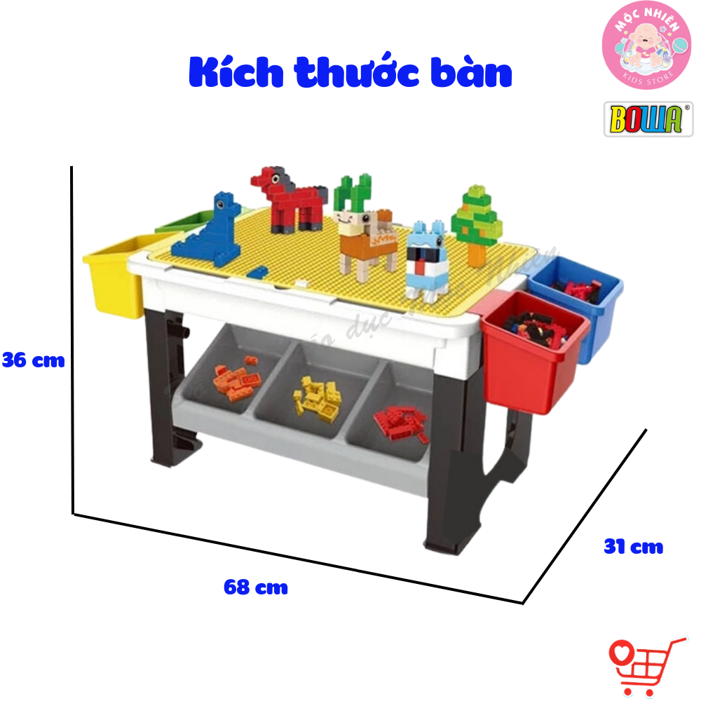 Bộ Đồ Chơi Bàn Lắp Ráp Xếp Hình 300 Chi Tiết BOWA 8406 - Dành cho bé từ 3 tuổi