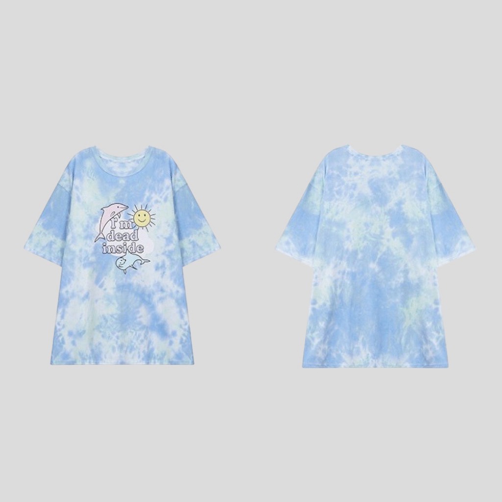 Aó Thun Nam Nữ Unisex Hình Cá Heo Style Ullzang  Cổ Tròn Chất Cotton Cao Cấp - Thời Trang Bảo Châu - G65