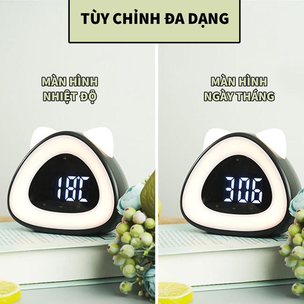 Đồng hồ để bàn điện tử đèn led - Báo Thức, nhiệt kế