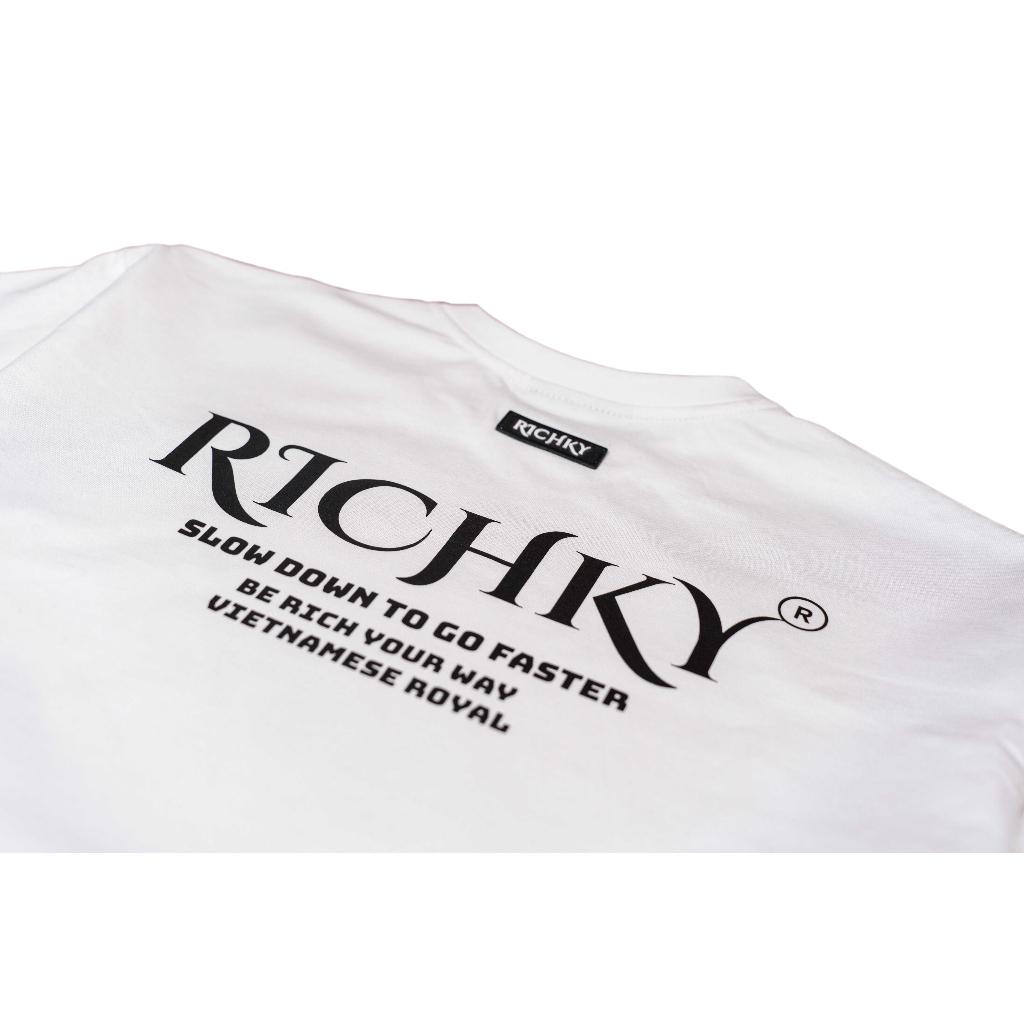 Áo Phông Unisex Richky Luxury Be Rich Your Way T Shirt Trắng - RKP05