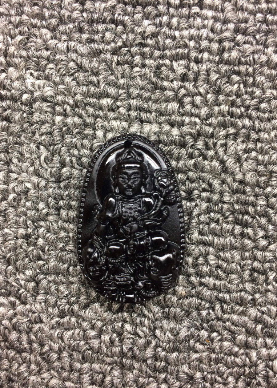 Phật Bản Mệnh Phổ Hiền Bồ Tát Obsidian núi lửa