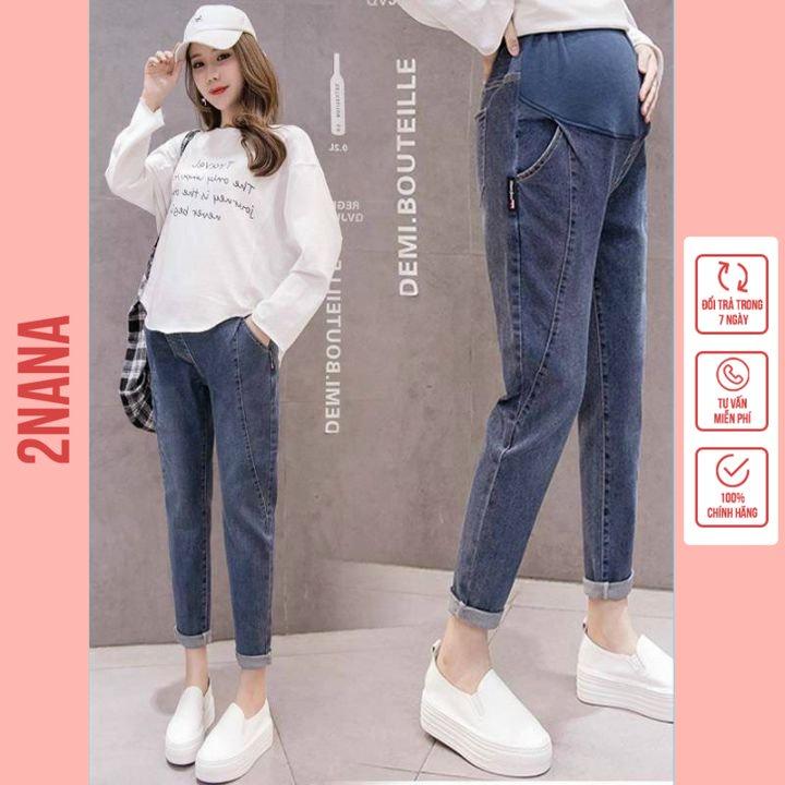 Quần Bò Bầu, Quần Jeans Bầu Hàng Mềm Đẹp Loại 1 Thời Trang Đủ Size- Đủ Màu Cho Mẹ Bầu (có chun chỉnh)