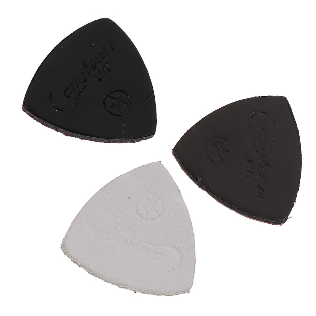 3pcs Ukulele Guitar Pick Plectrum Artificial Lenther for Mini Guitar