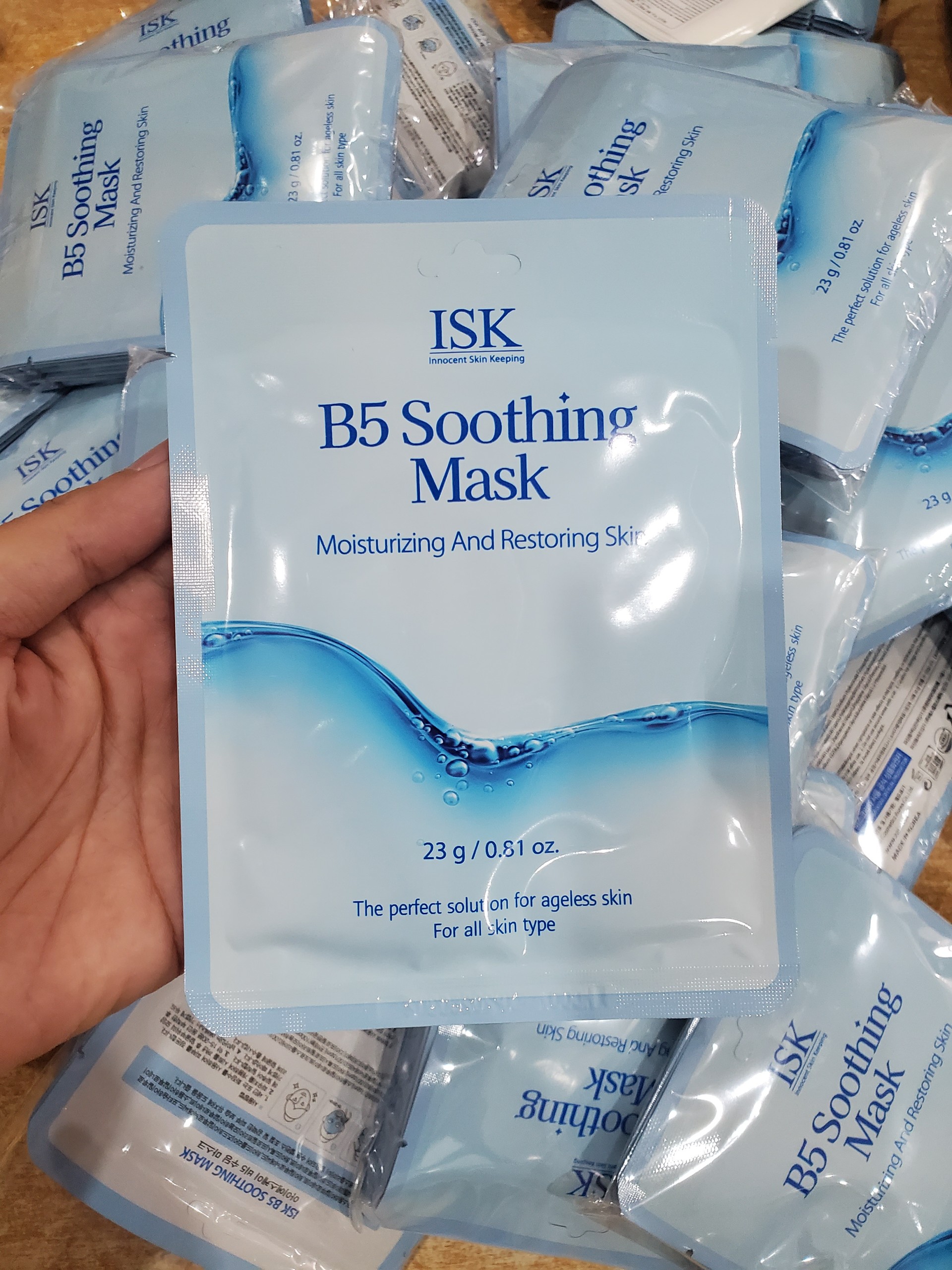 Hình ảnh Combo 5 miếng mặt nạ giấy ISK B5 Smoothing Mask siêu cấp ẩm, phục hồi và tái tạo da Hàn Quốc