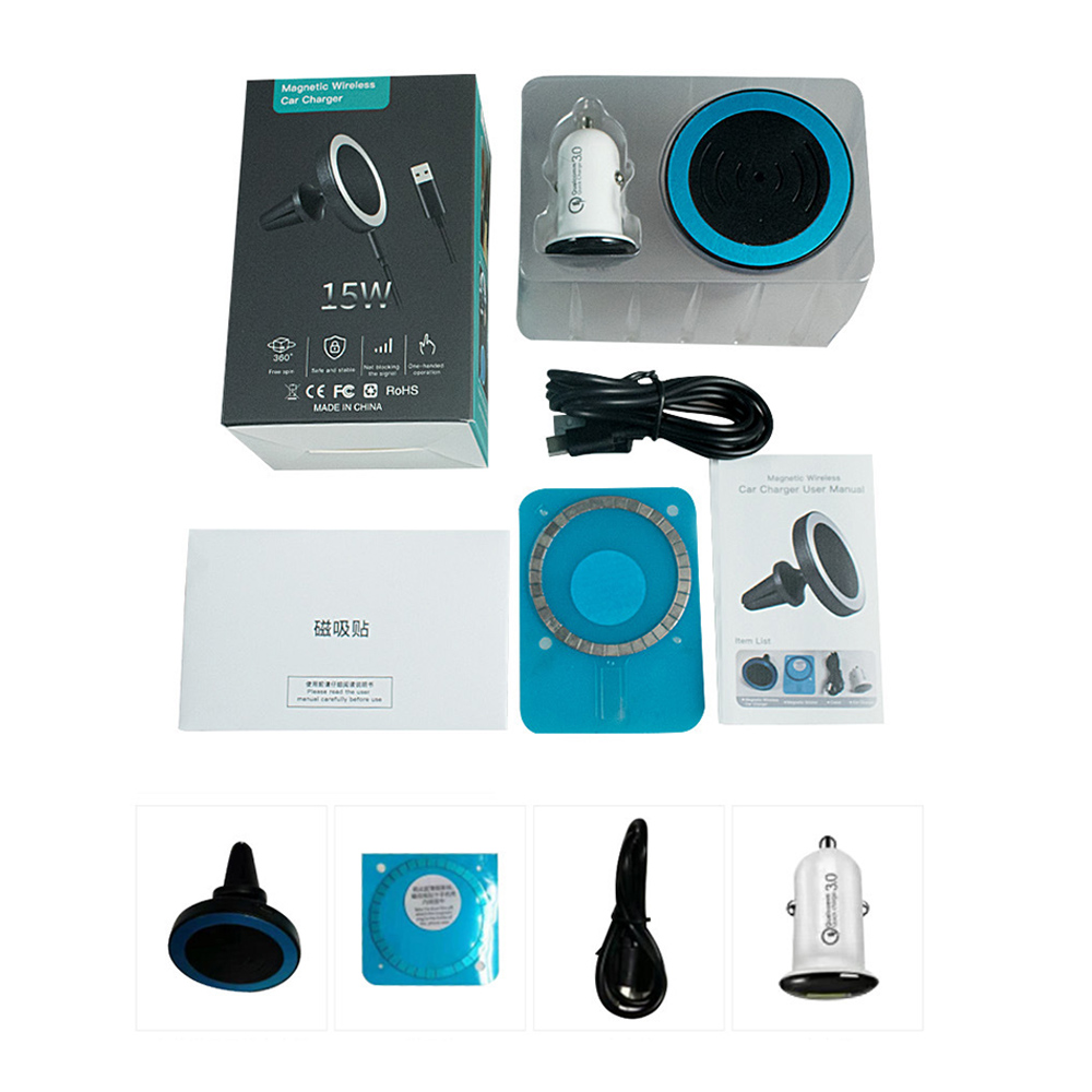 Bộ Sạc Ô Tô Không Dây C3-YH 15w Với Giá Đỡ Thông Gió Và Chân Đế Sạc Nhanh QI