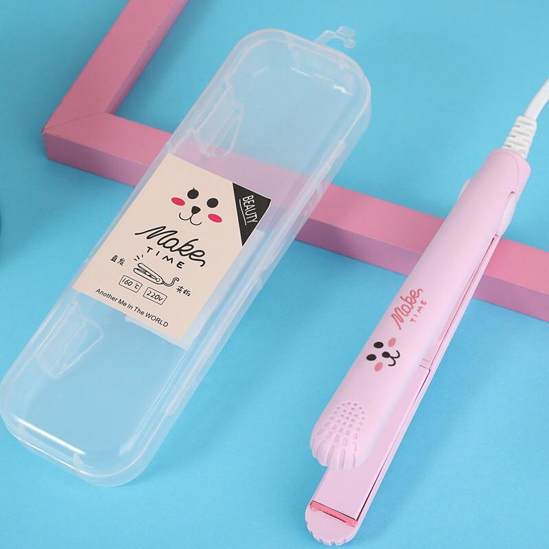 MUA 1 MÁY TẶNG 1 GƯƠNG MINI  Máy Là - Duỗi  Tóc Mini Hình Cute Nhiều Màu Sắc Dành Cho Bạn Gái