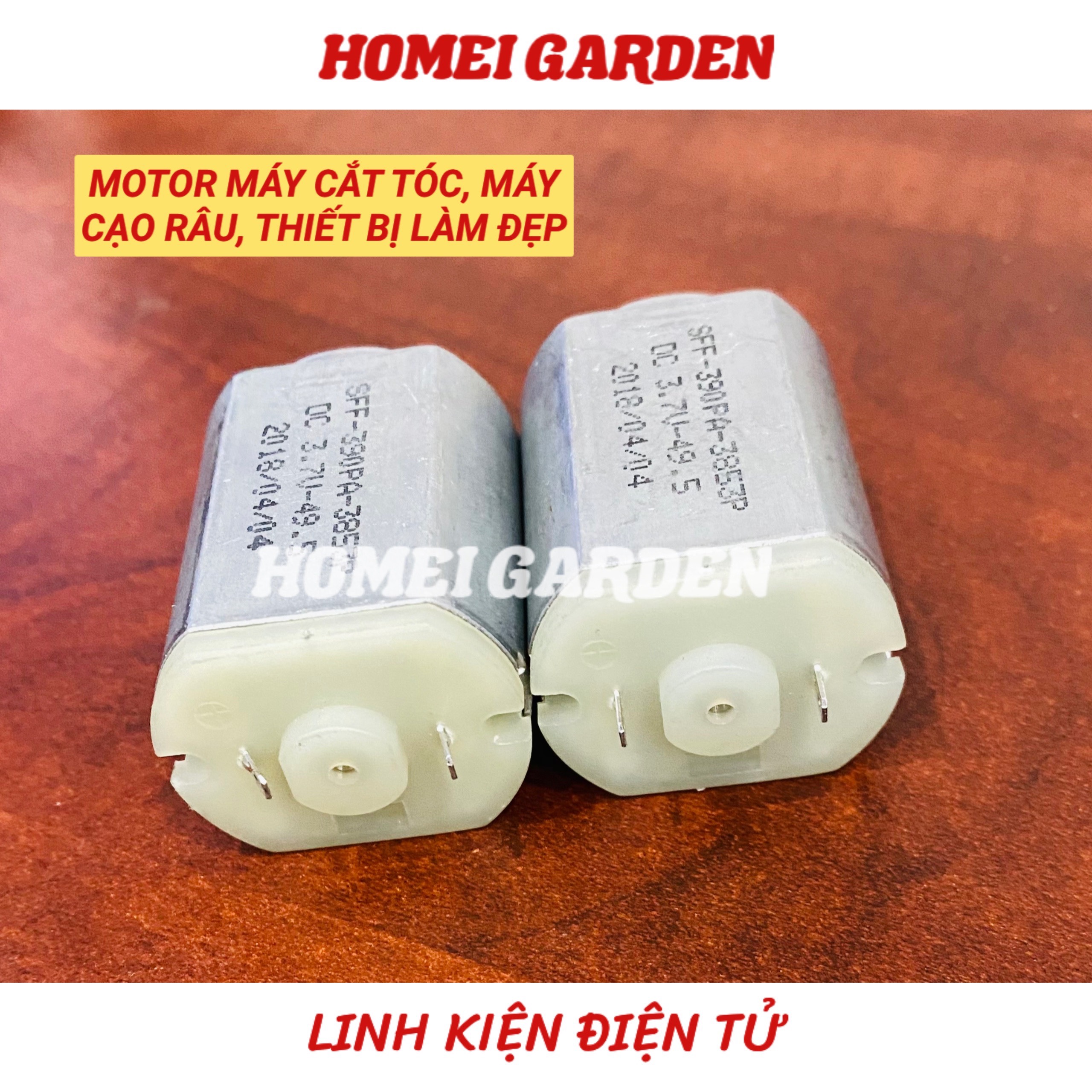 Motor mini 390 DC 3,7V 12V lực mạnh tốc độ 5865 - 7300 RPM cho máy làm tóc tông đơ máy cạo râu thiết bị làm đẹp - HM0011