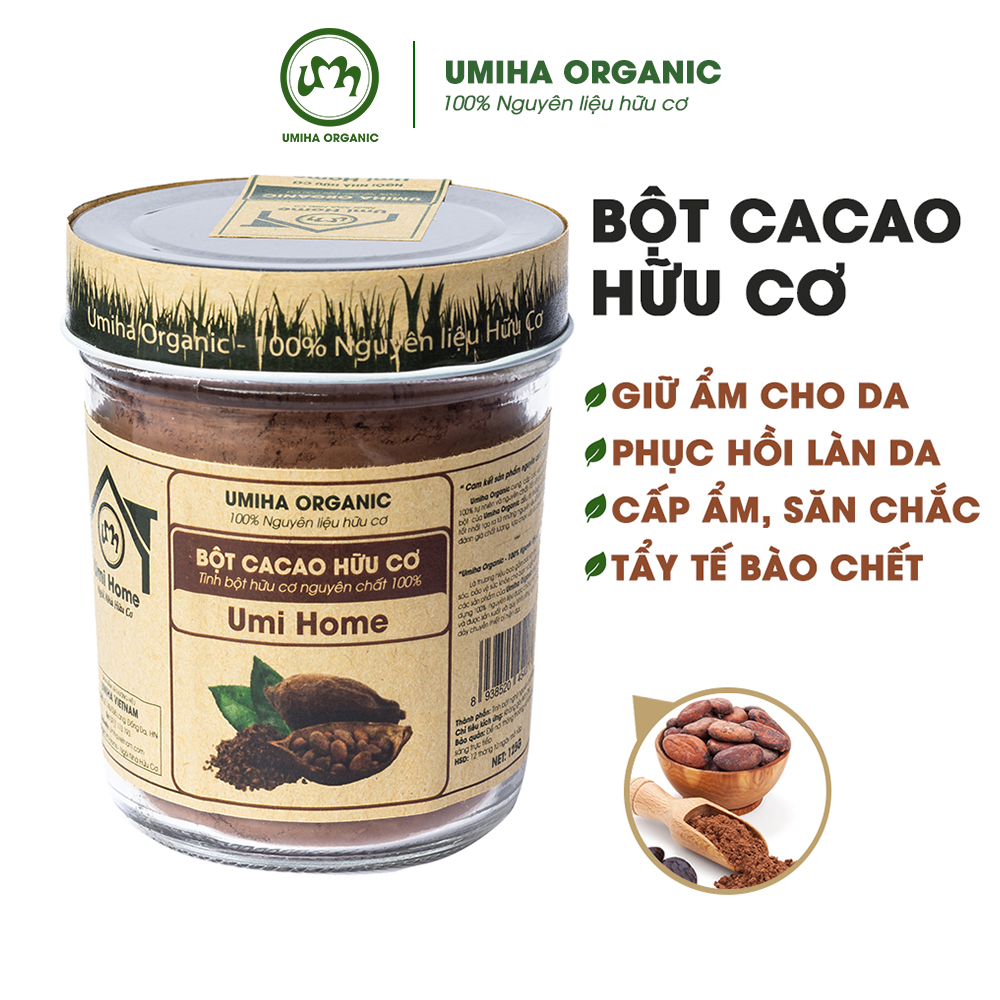 Bột Cacao Nguyên Chất UMIHOME - Bột đắp mặt dưỡng trắng da loại bỏ thâm nám hiệu quả tại nhà