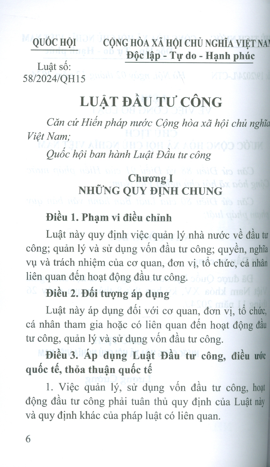 Luật Đầu Tư Công Năm 2024