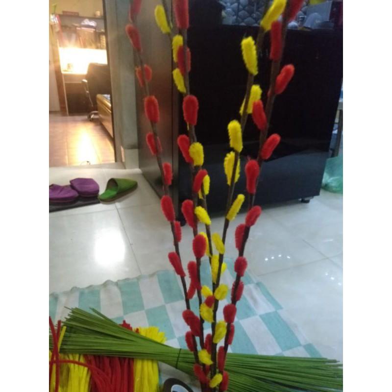 Bó 100 cây kẽm xù nhung dài 30cm, kẽm xù nhung trang trí