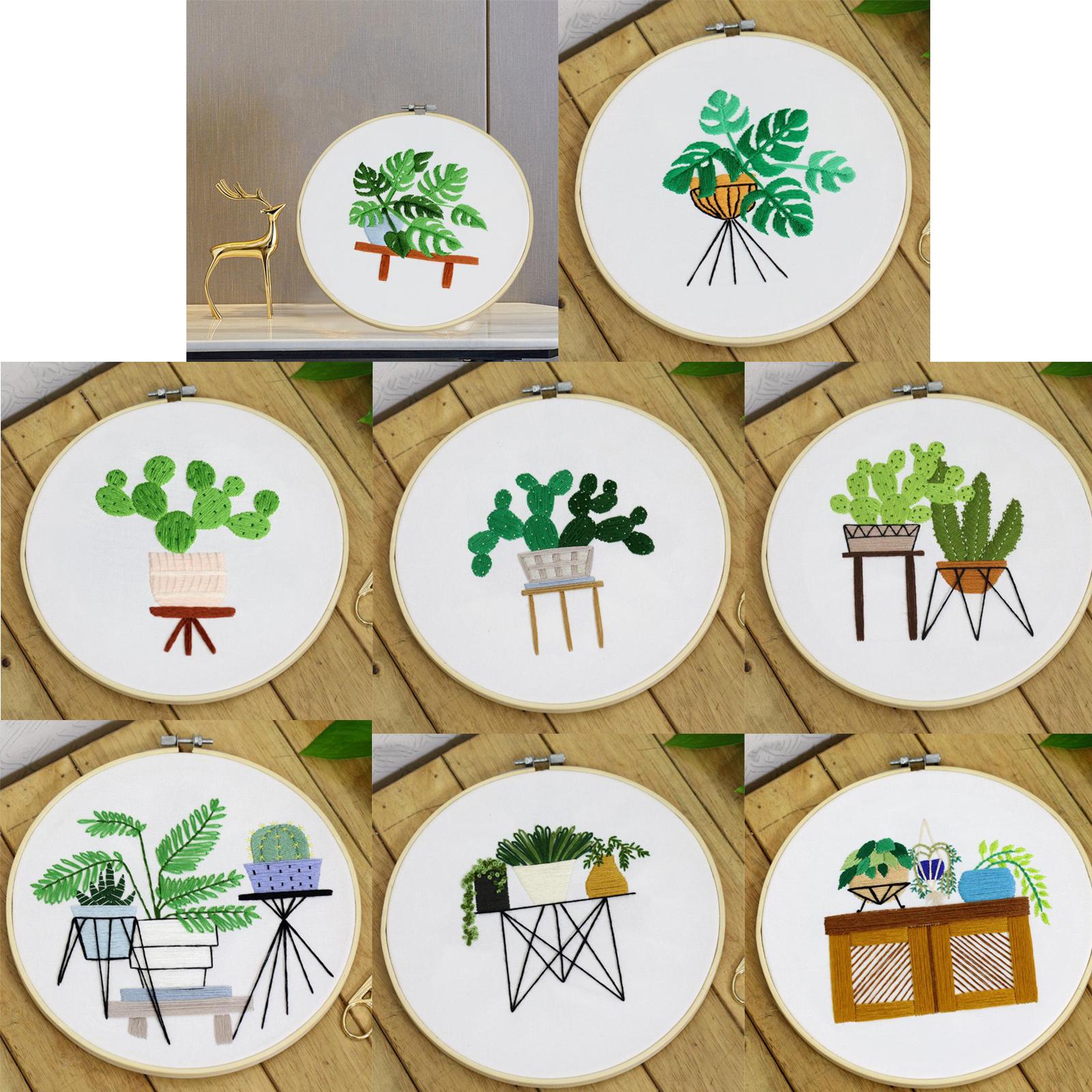 Full Range of Embroidery Starter Kit Cross Stitch Kit for Beginners Style1