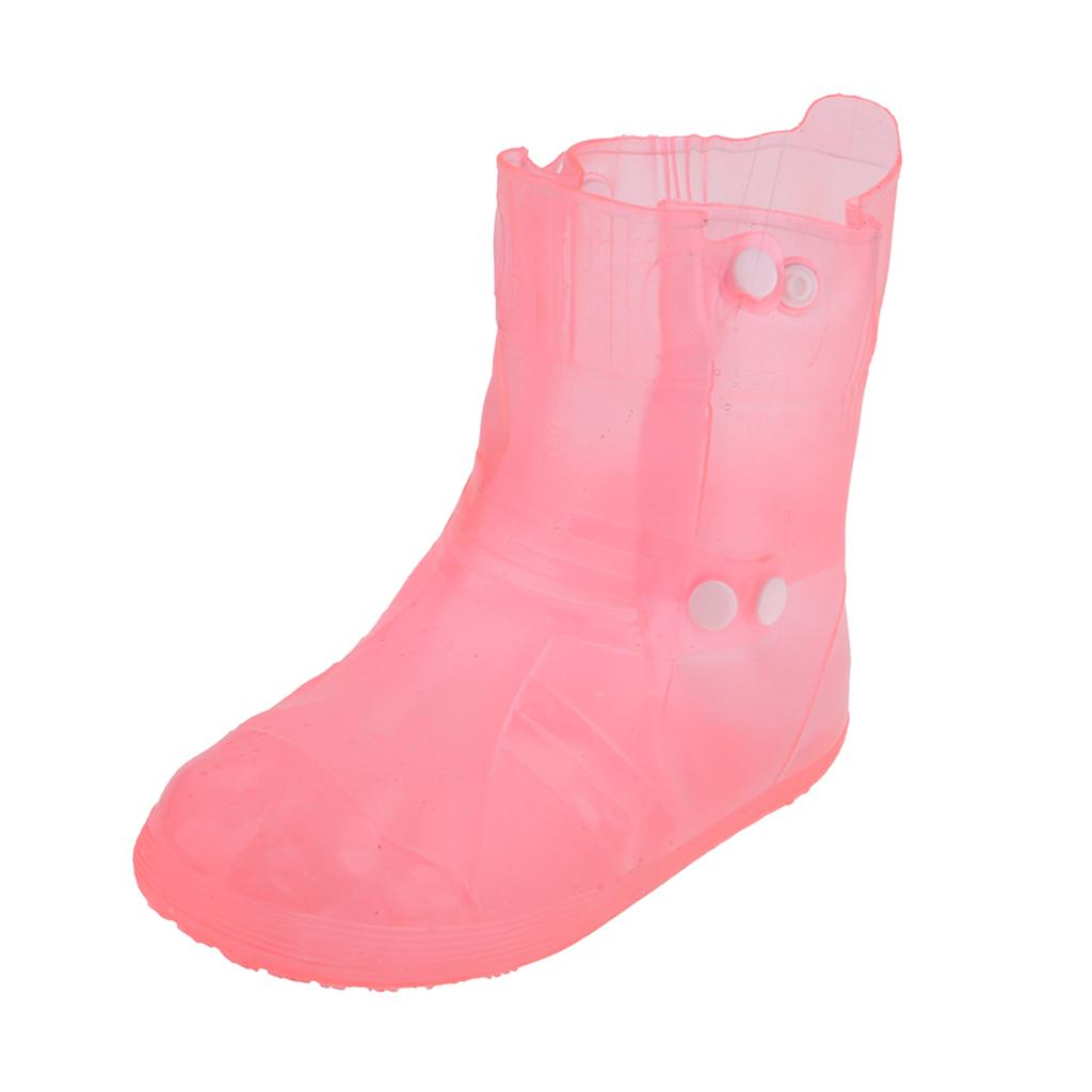 PVC Waterproof Reusable Rain Snow Shoes Covers Antislip Overshoes