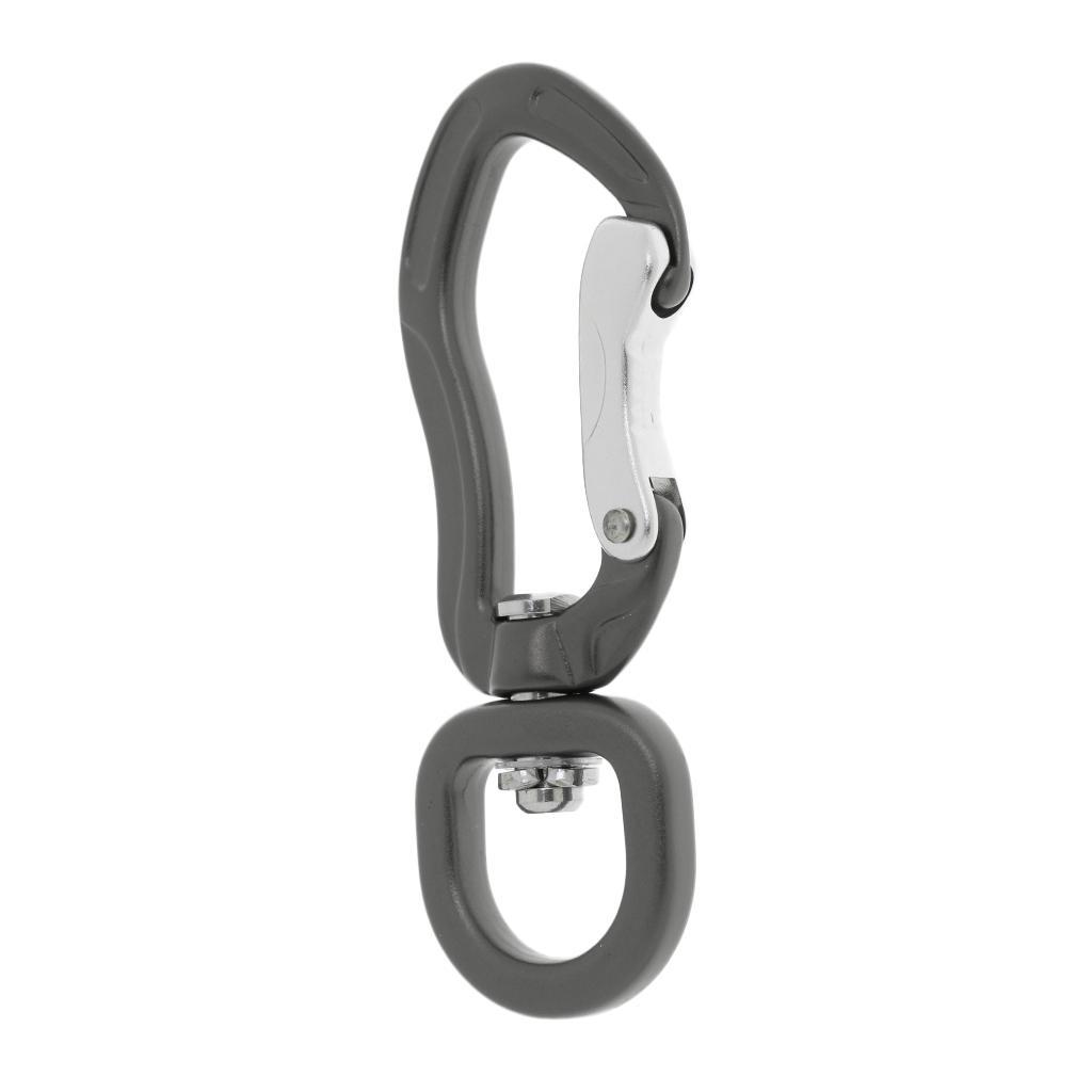 8x400KG Swivel Eye Snap Hook Aluminum Carabiner Climbing Backpack Hanging Hook