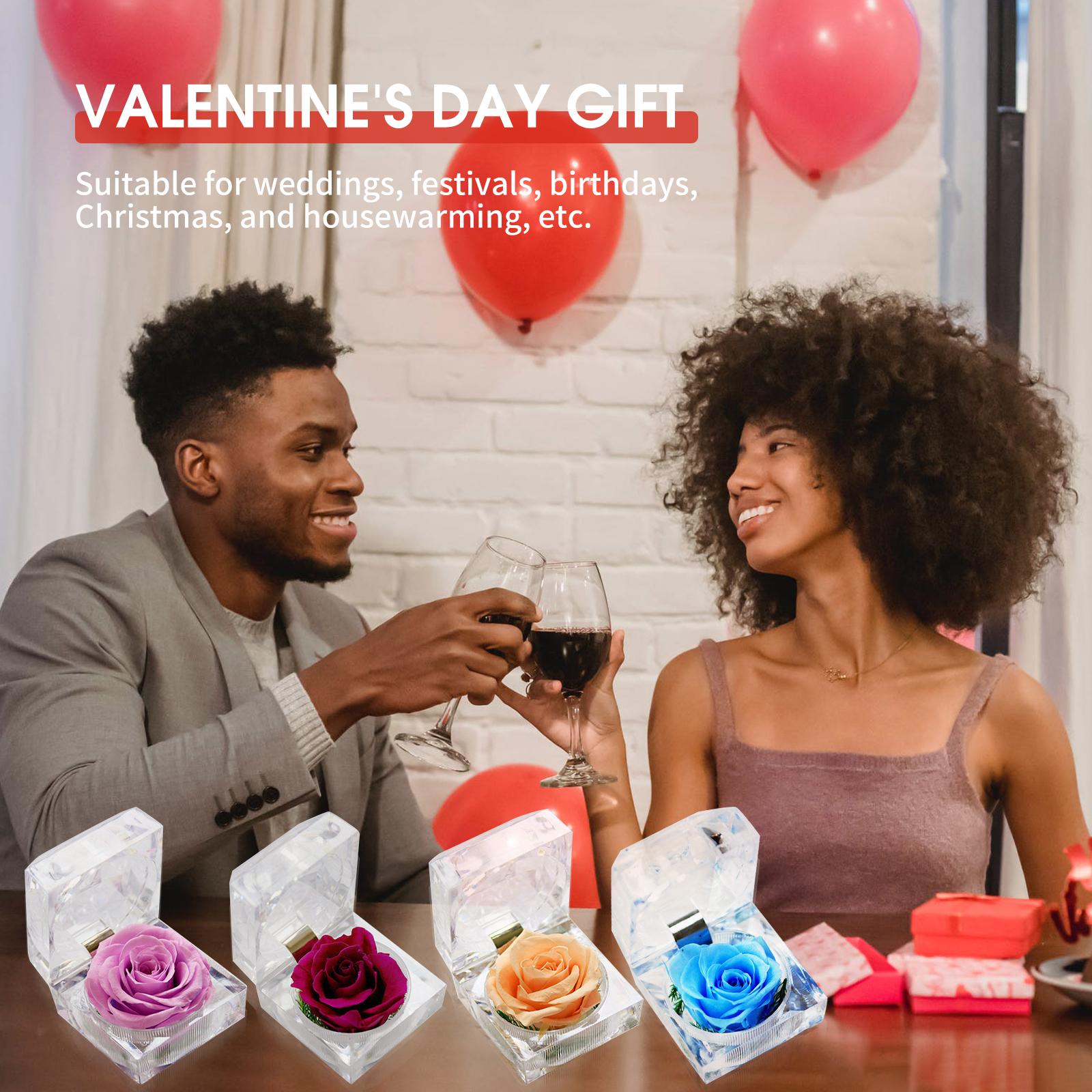 Hoa hồng vĩnh cửu được bảo quản trong hộp kính có mùi thơm làm quà tặng Valentine, ngày của mẹ
