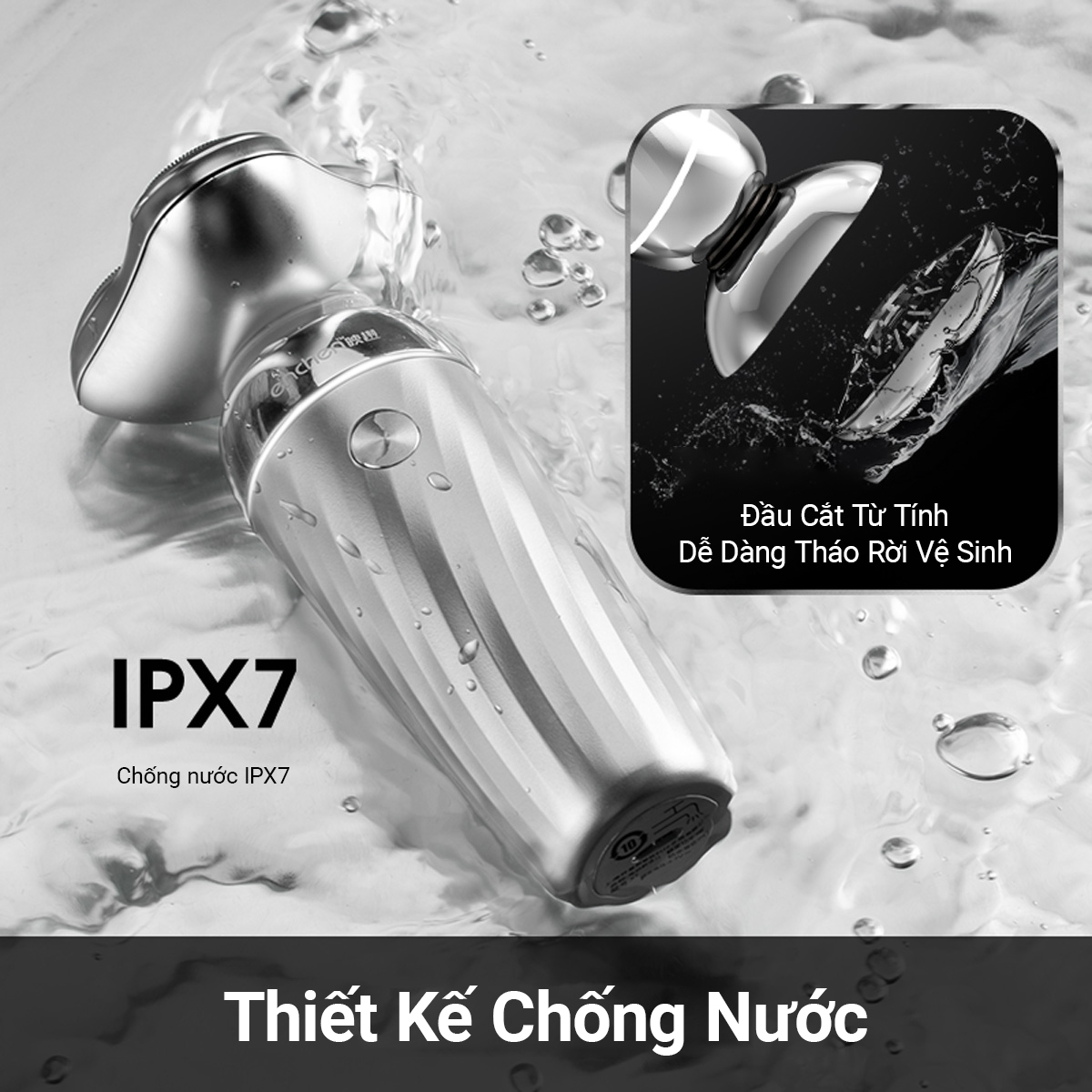 Máy cạo râu Sothing Enchen Silver X7, Hệ thống ESM cạo râu thông minh- Hàng chính hãng