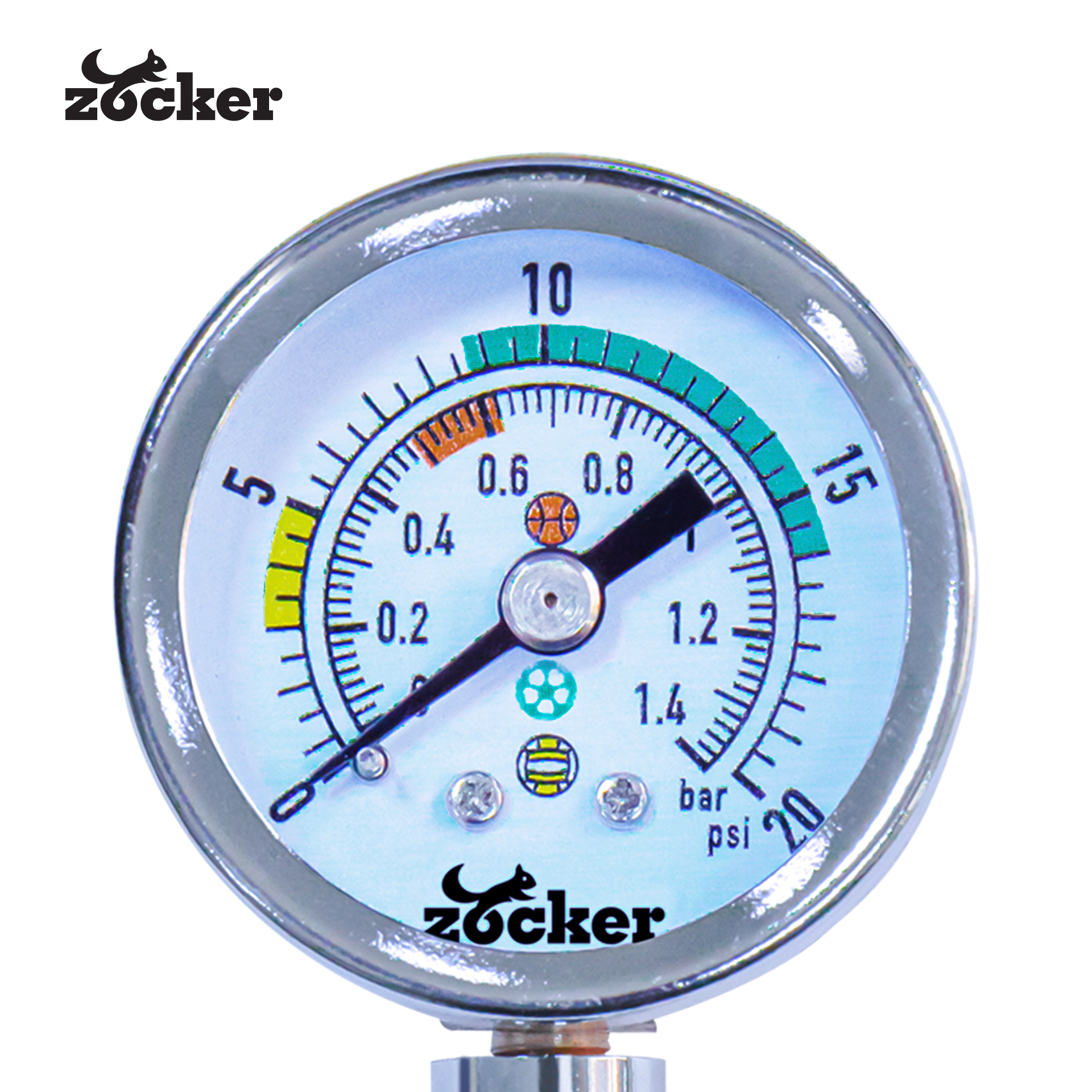 Đồng Hồ Đo Áp Suất Bóng - Chính Hãng Zocker