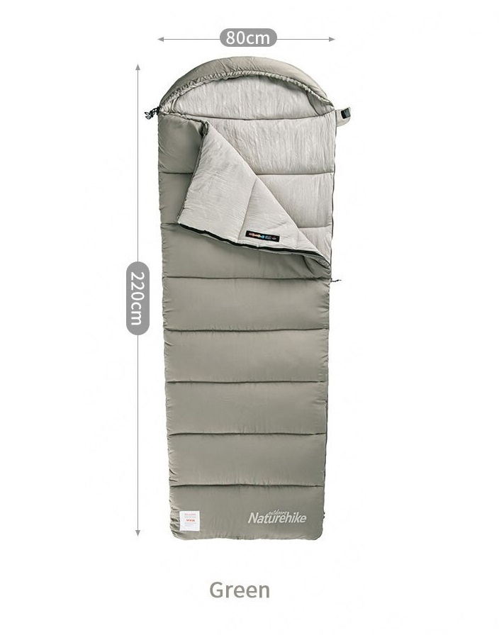 Túi ngủ gấp gọn NatureHike M180 NH20MSD02 có mũ chùm đầu - Comfortable Cotton Sleeping Bag With Hood